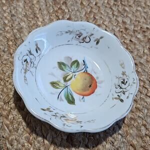 Vintage Peach Hand painted China Saucer dish